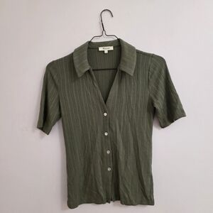 Madewell Olive Button-Down Shirt